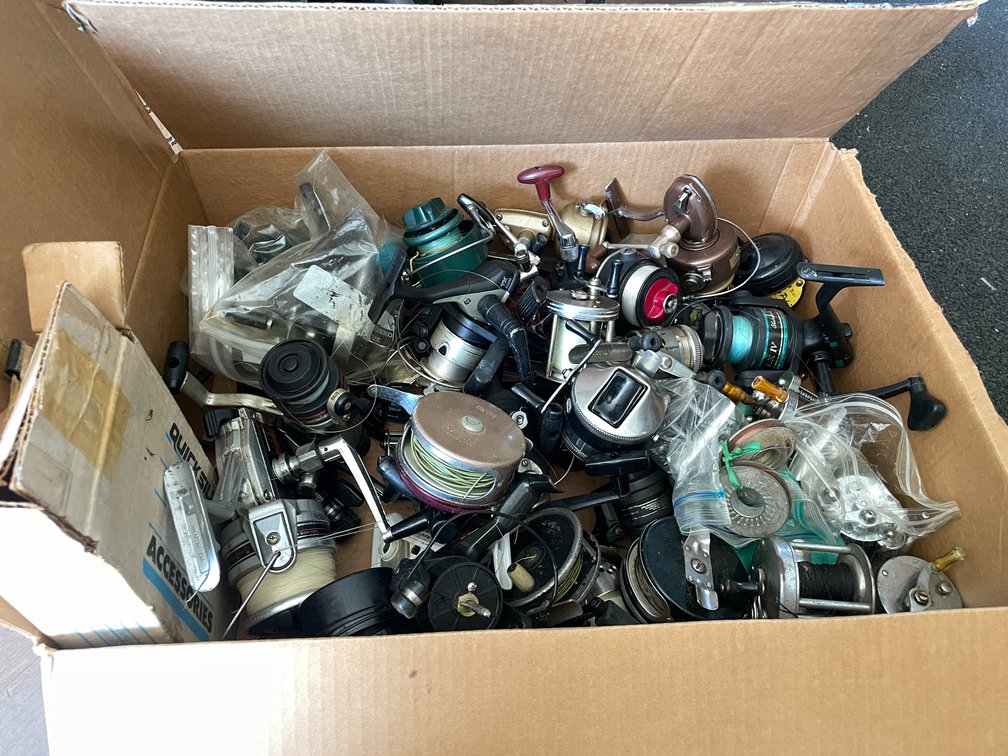 Box of Fishing Reels (Neenah, WI)