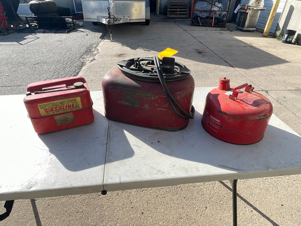 (3) Metal Marine Fuel Cans (Neenah, WI)