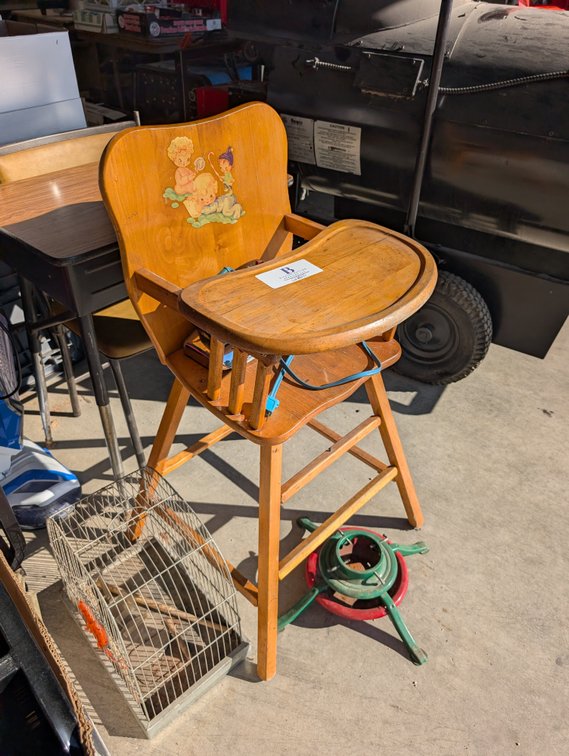 Wooden Vintage High Chair