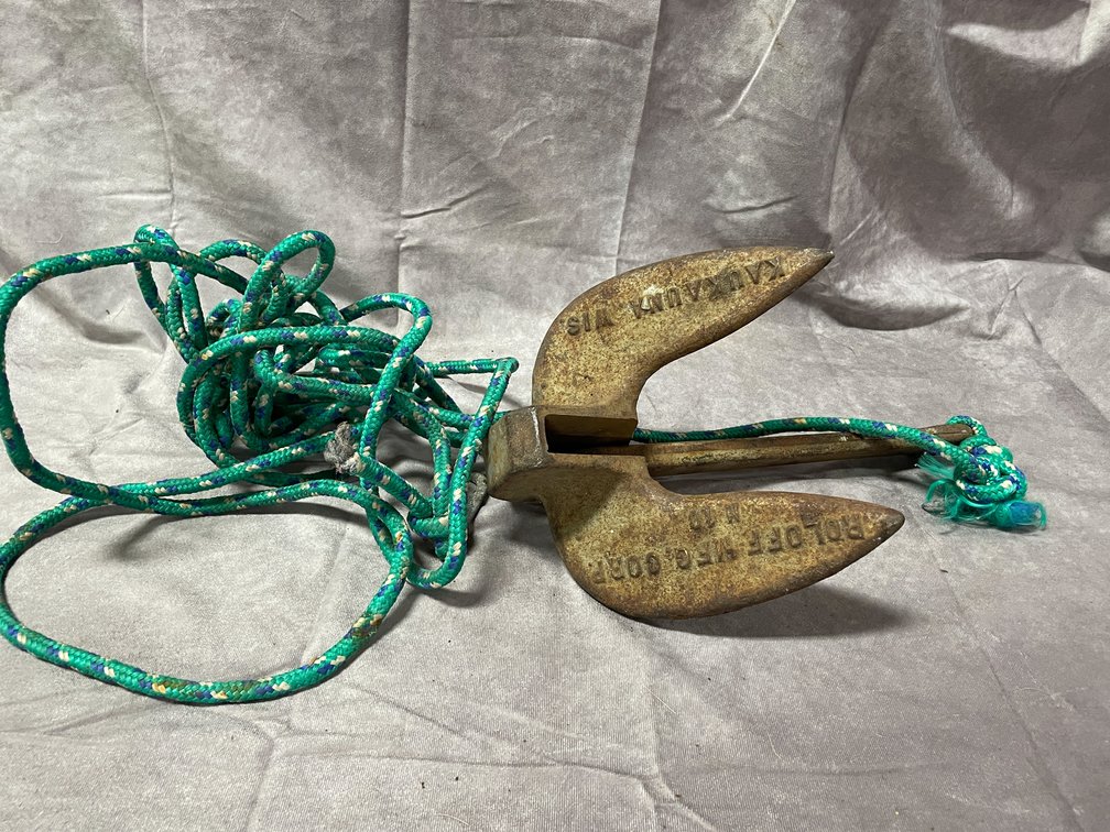 Vintage Roloff N10 Cast Iron Boat Anchor (Neenah, WI)