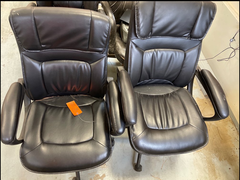 (2) Black High Back Executive Office Chairs
