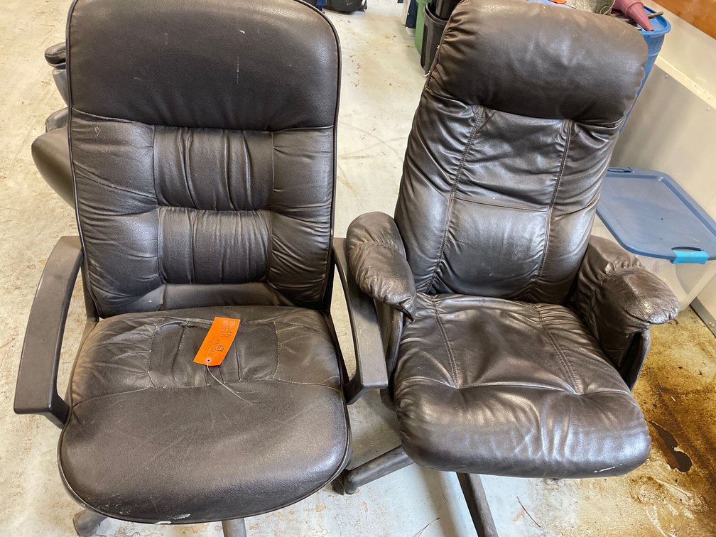 (2) Black High Back Executive Office Chairs