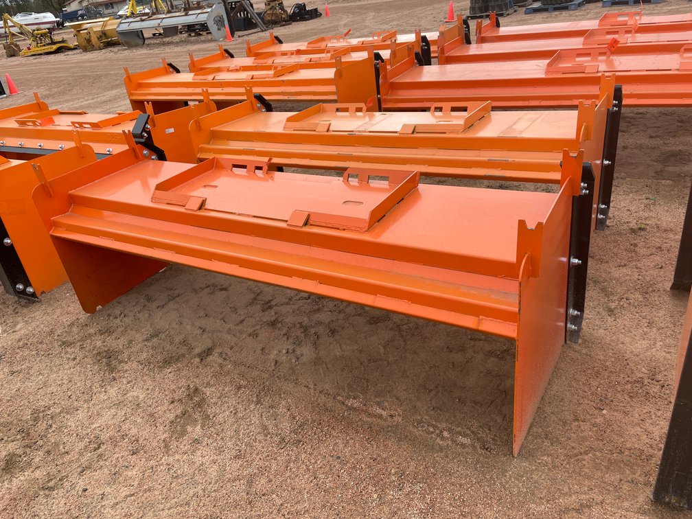 New KC 96" Skid Steer Snow Pusher with Steel Blades