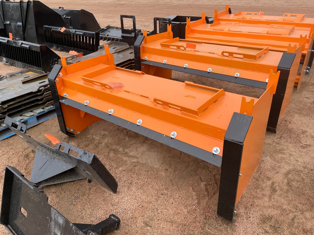 New KC 72" Skid Steer Snow Pusher with Steel Blades