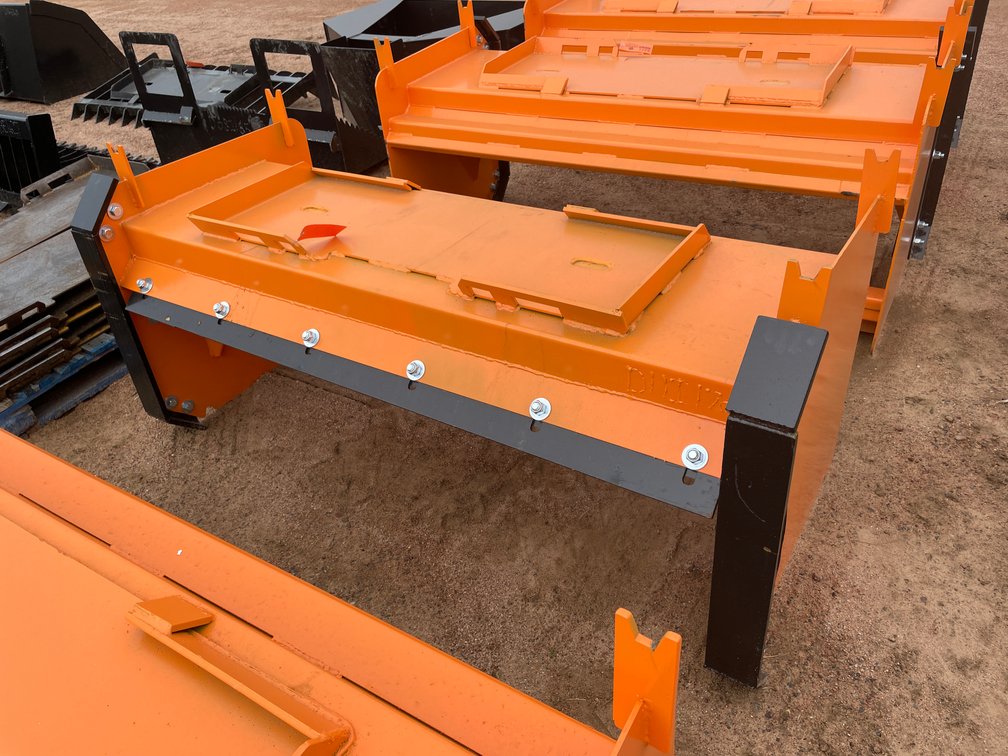 New KC 72" Skid Steer Snow Pusher with Steel Blades