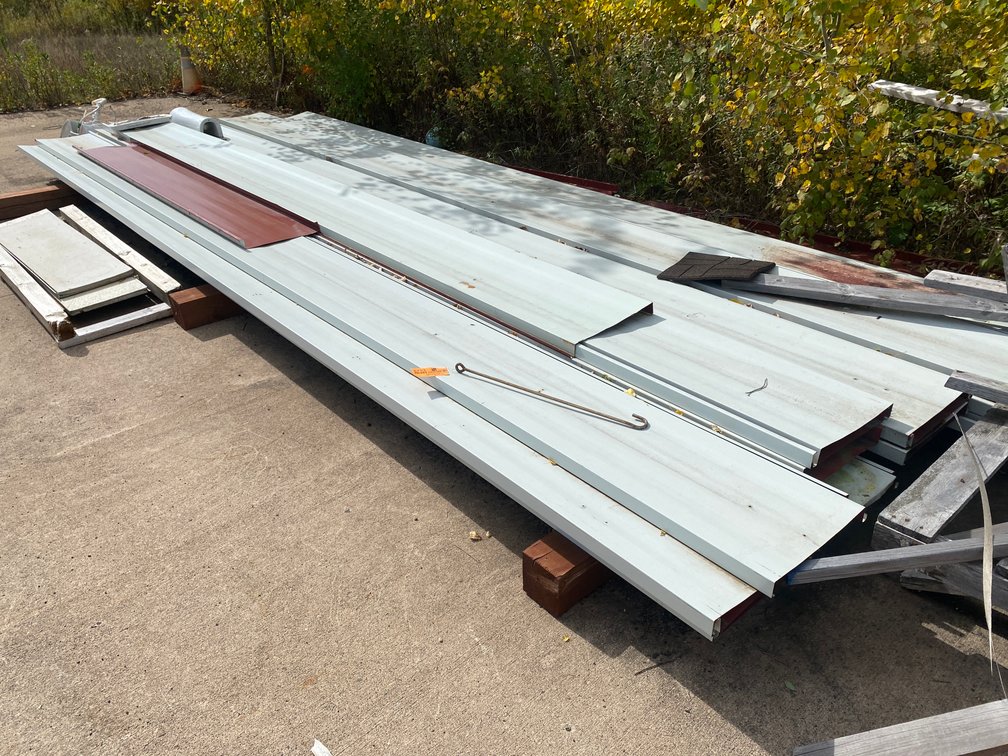 Pile of Steel Roofing Sheets