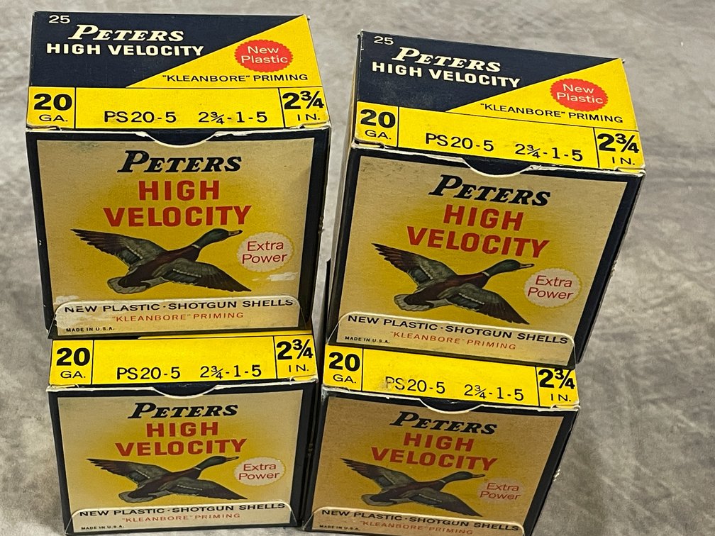 (100) Shells of Peters 20 Ga. High Velocity (Neenah, WI)