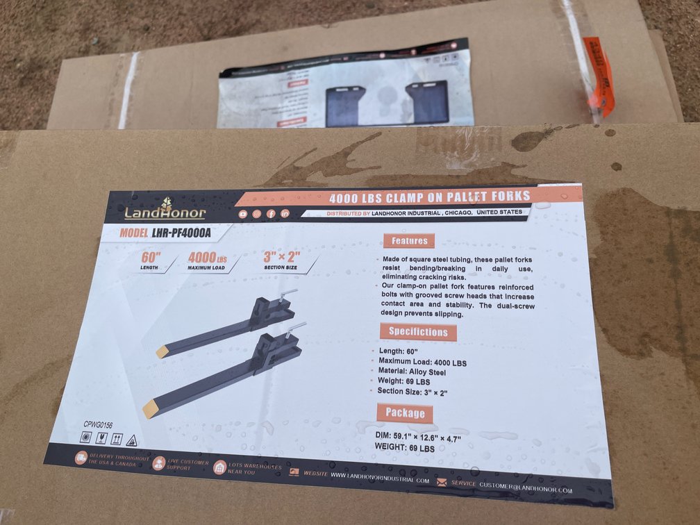 LandHonor 4,000 lb Clamp-On Pallet Forks