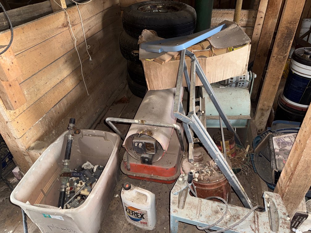 Forced Air Torpedo Heater, Benchtop Thickness Planer, Tires with Wheels, Gas Cylinder, and More