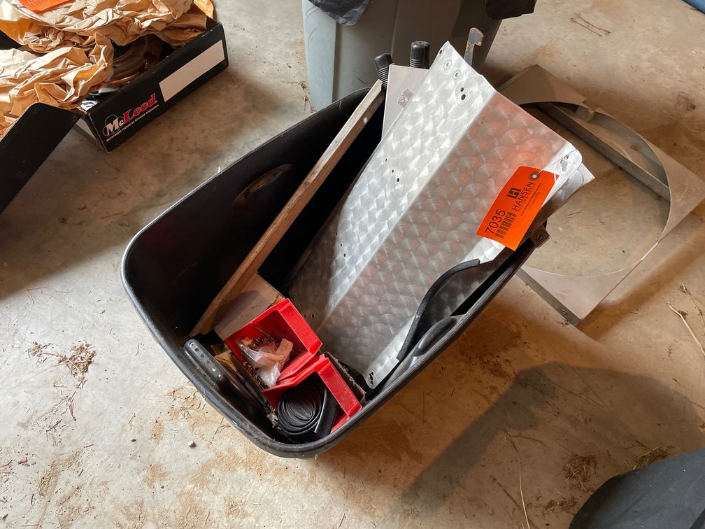 Black Plastic Tote with Fabricated Aluminum Panels and Hardware