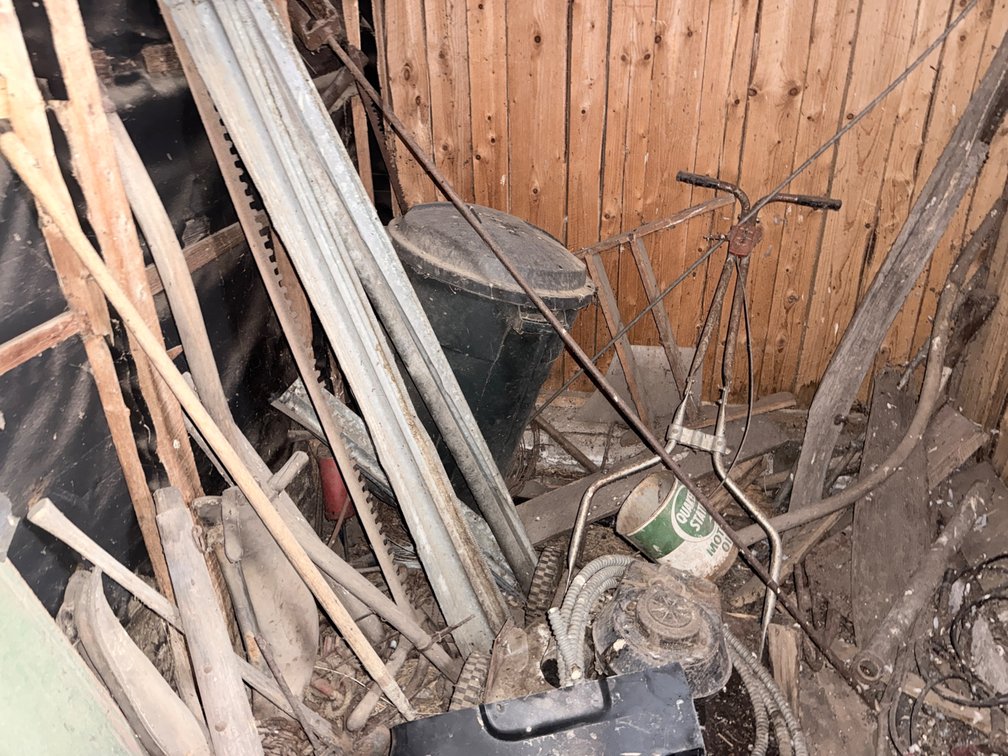 Walk-Behind Lawn Mower, Horse Collar, Crosscut Saw Blade, and More