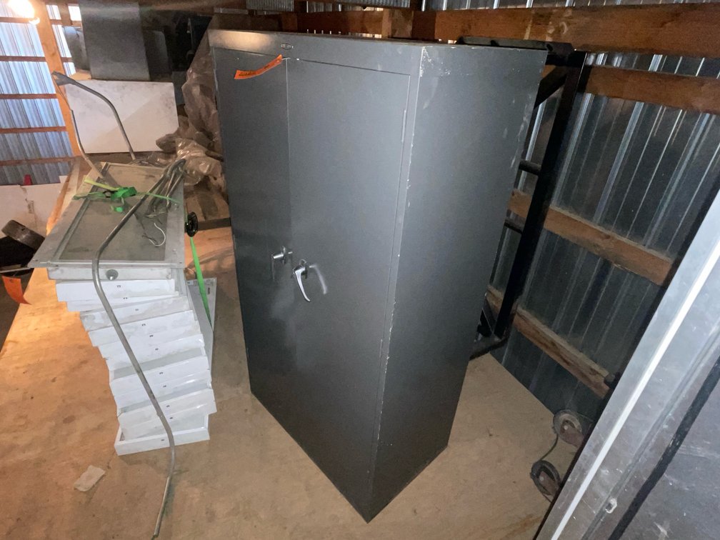(1) Cole-Steel Two Door Metal Storage Cabinet with Interior Safe