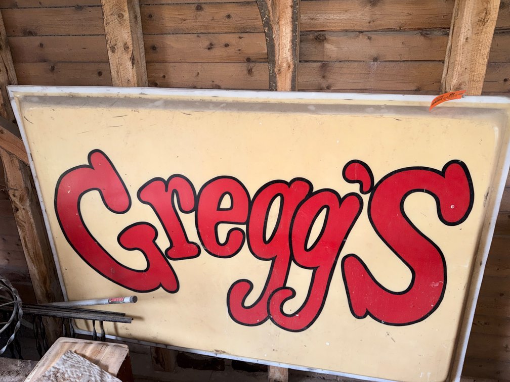 (2) Gregg's Molded Plastic Sign Shells