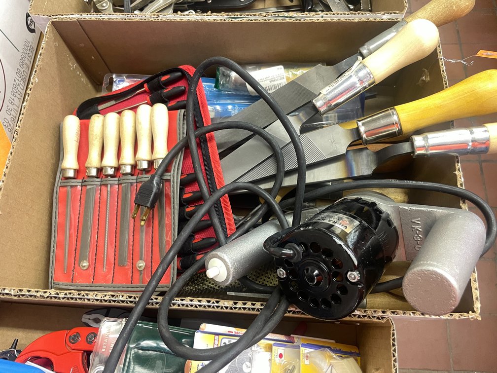 Box of New and Used Metal Files