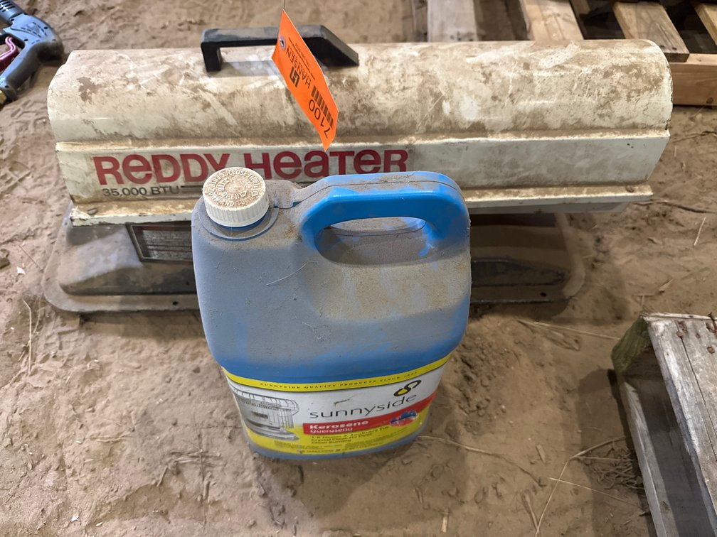 Forced Air Space Heater and Kerosene Jug
