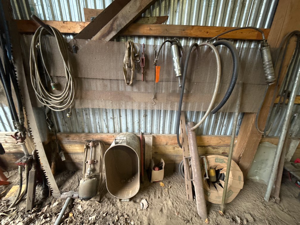 Crosscut Saw, Hydraulic Cylinder, Fence Post Driver, Galvanized Tub, and More