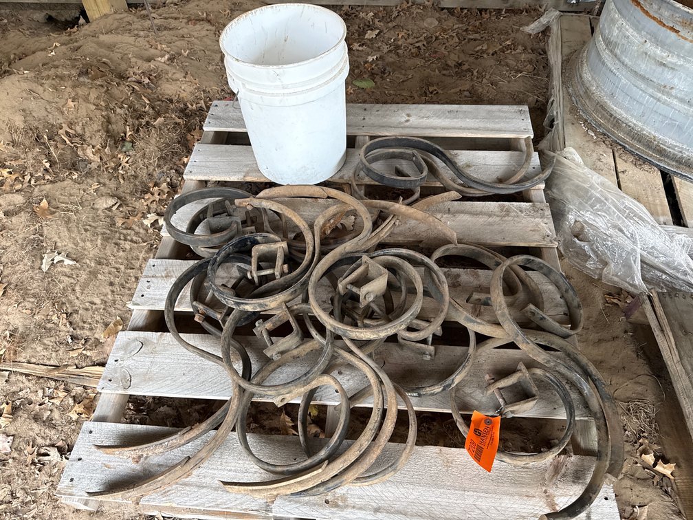 Cultivator S Tines with Mounting Clamps, Hardware, and Bucket