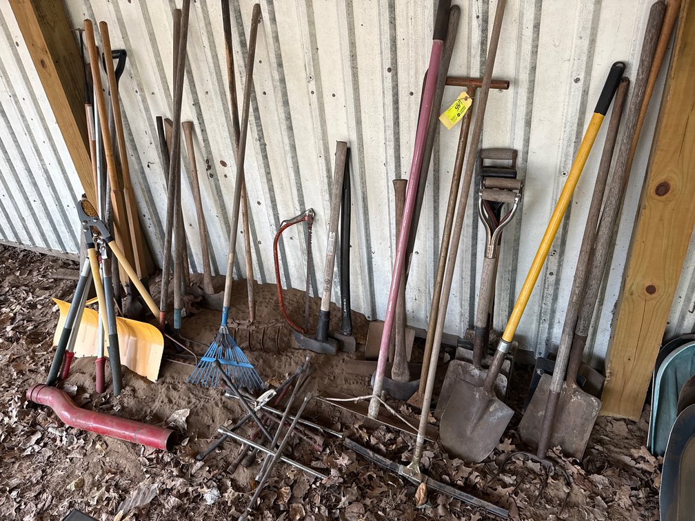 Yard and Garden Tools with Sledgehammer, Bow Saw, Lug Wrenches, and More