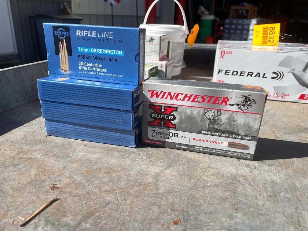 (100) 7MM-08 Cartridges
