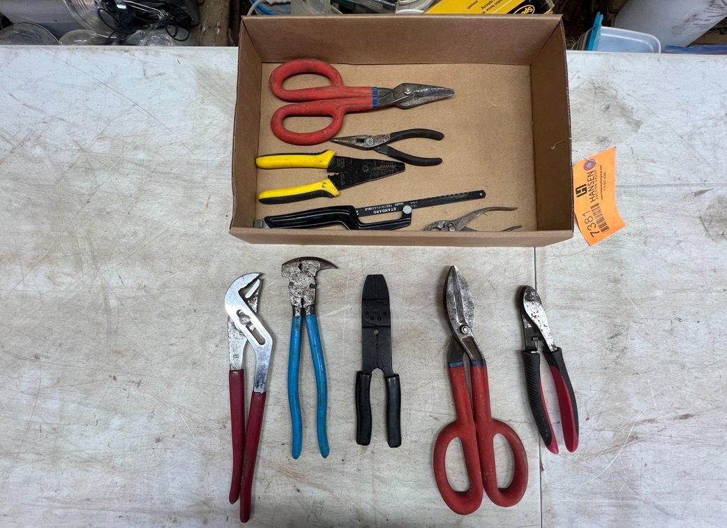 Tin Snips, Channel Lock, Fencing Pliers, and Other Misc.