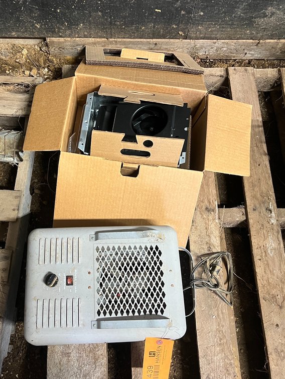 Milkhouse Heater and Bathroom Fan