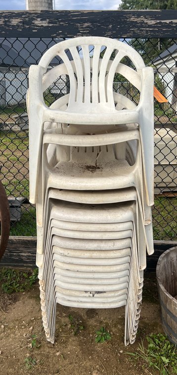 (16) Plastic Lawn Chairs