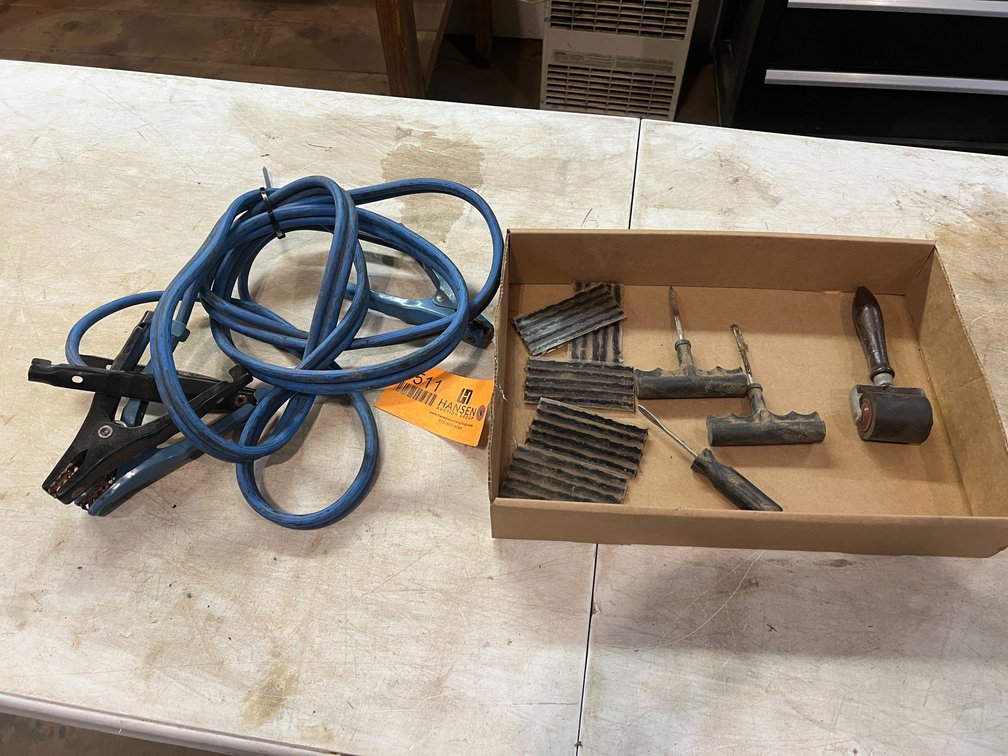 Tire Repair Supplies and Jumper Cables