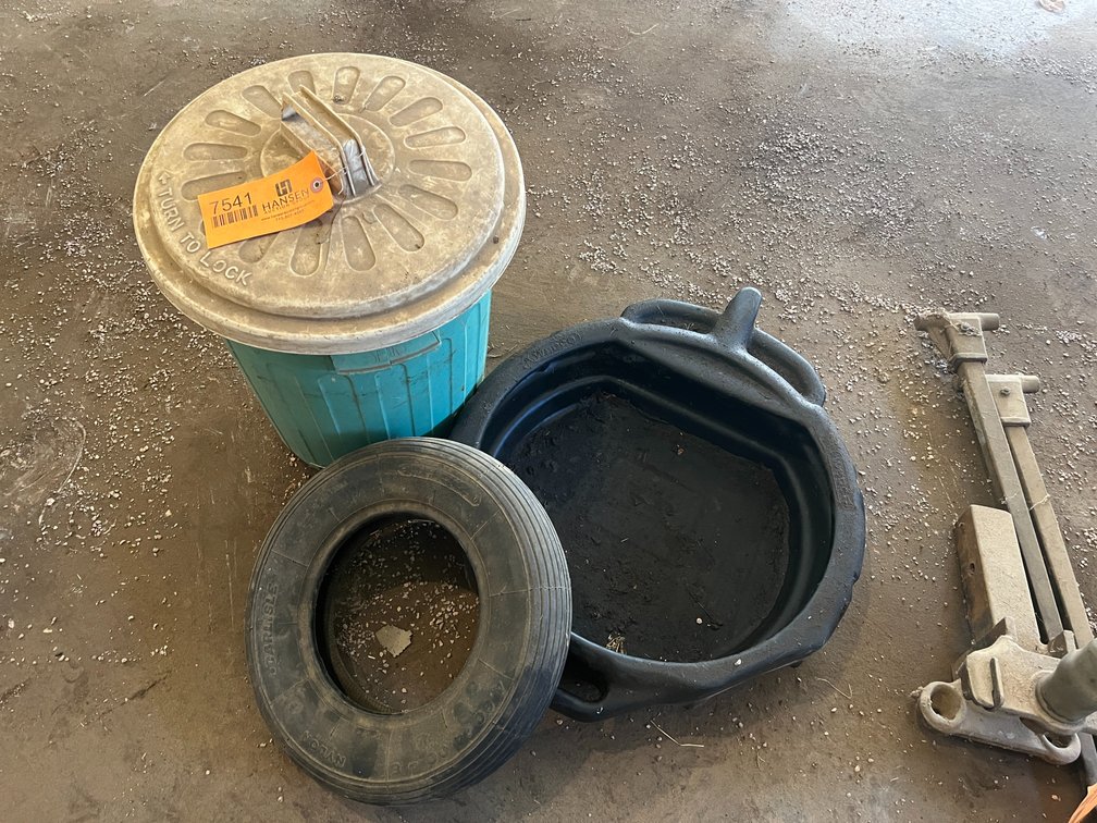 Misc. Tire, Trash Can, and Oil Drain Pan