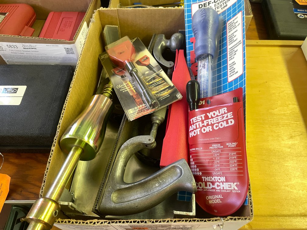 Coolant and Battery Tester, Def-Chek, Vintage Dent Puller, and More