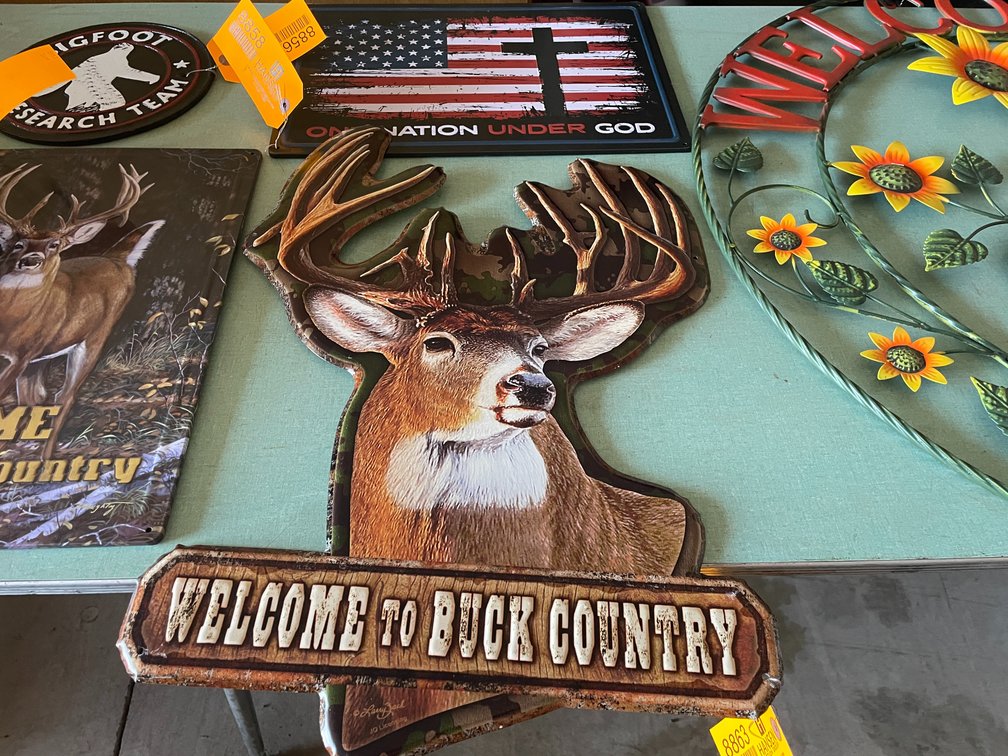 Welcome to Buck Country Metal Sign
