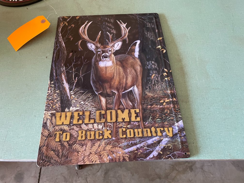 Welcome to Buck Country Metal Sign