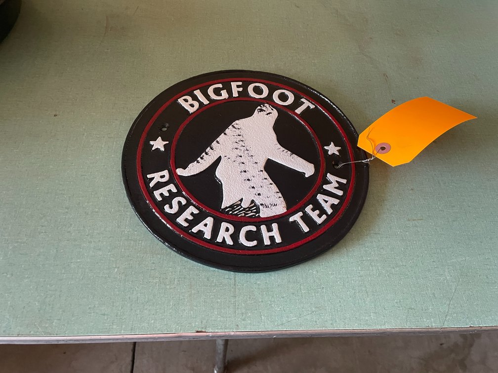 Bigfoot Cast Iron Sign