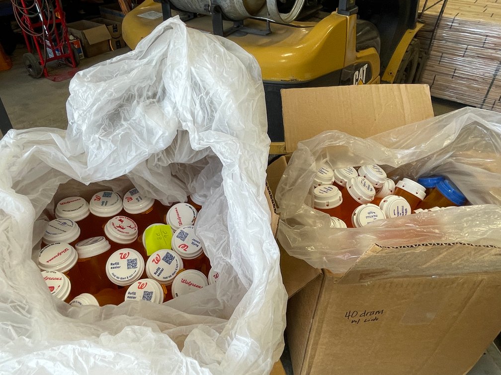 (2) Pill Vials with Lids