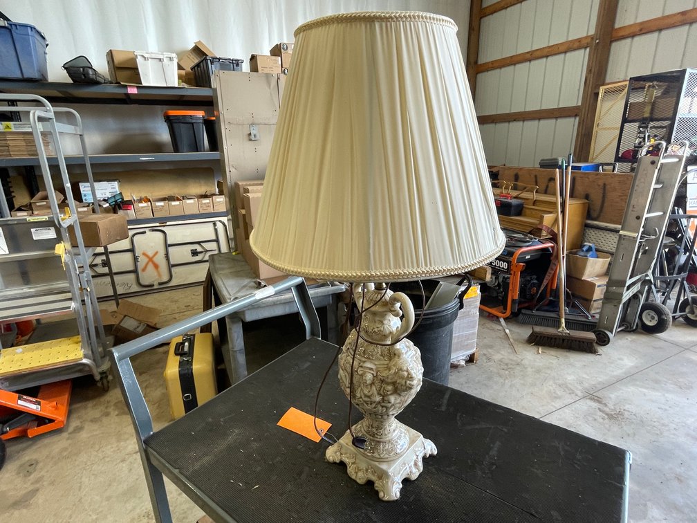 Porcelain Lamp with Shade