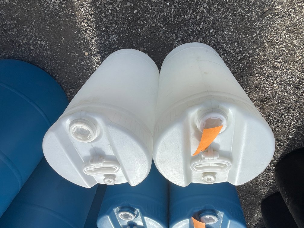 (2) 15 Gallon Plastic Drums