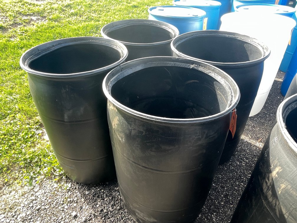 (4) 55 Gallon Plastic Drums
