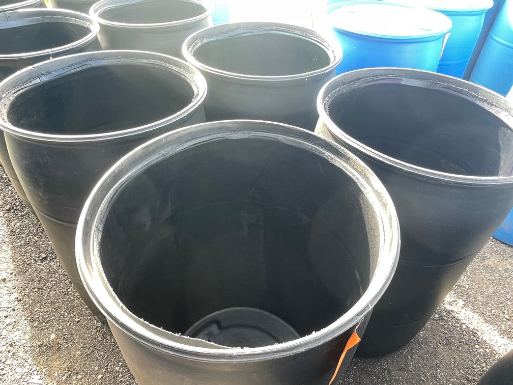 (4) 55 Gallon Plastic Drums