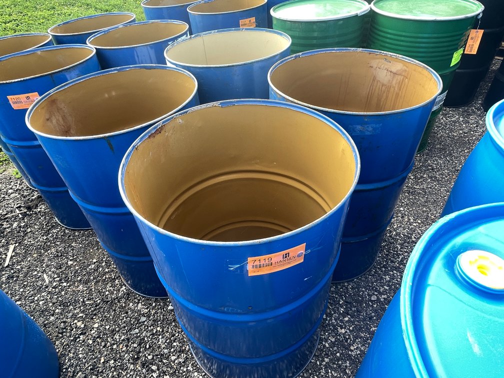 (4) 55 Gallon Steel Drums