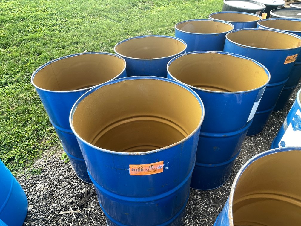 (4) 55 Gallon Steel Drums