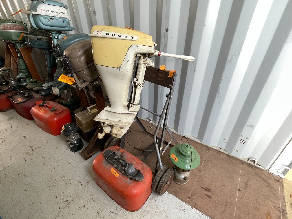 Vintage Scott Boat Motor on Stand and more (Neenah, WI)