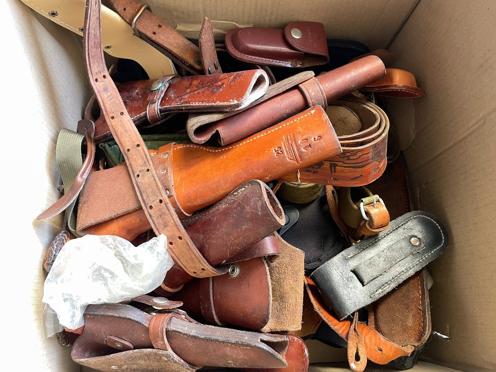Box of Piston and Knife Holsters (Neenah, WI)