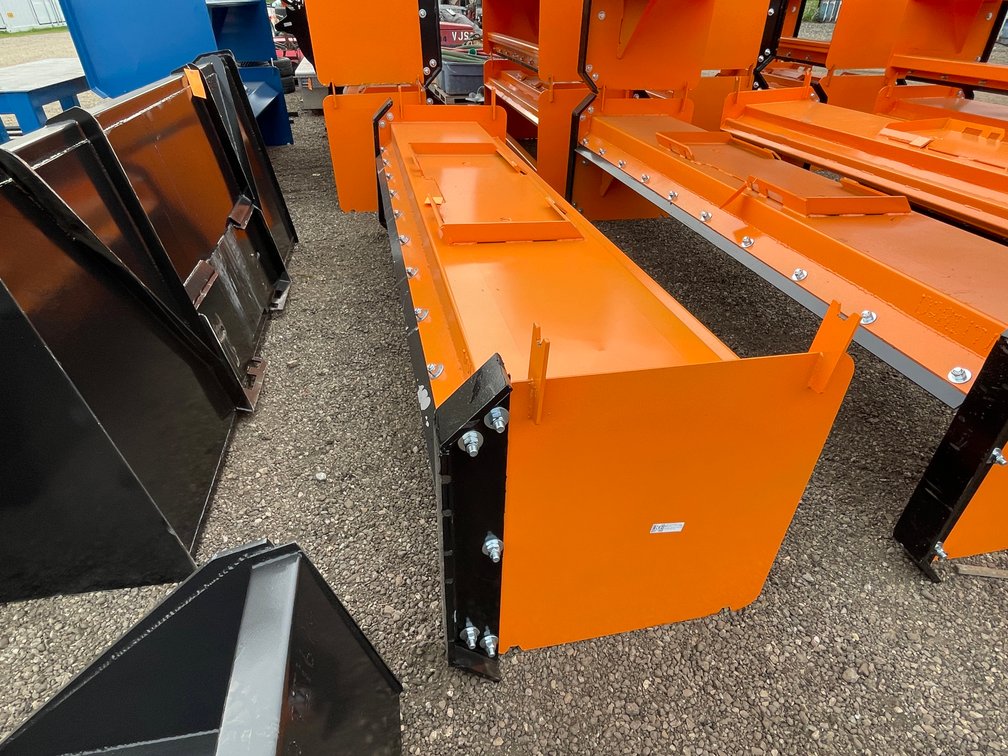 10' Skid Steer Snow Pusher with Pull Back Steel Blade