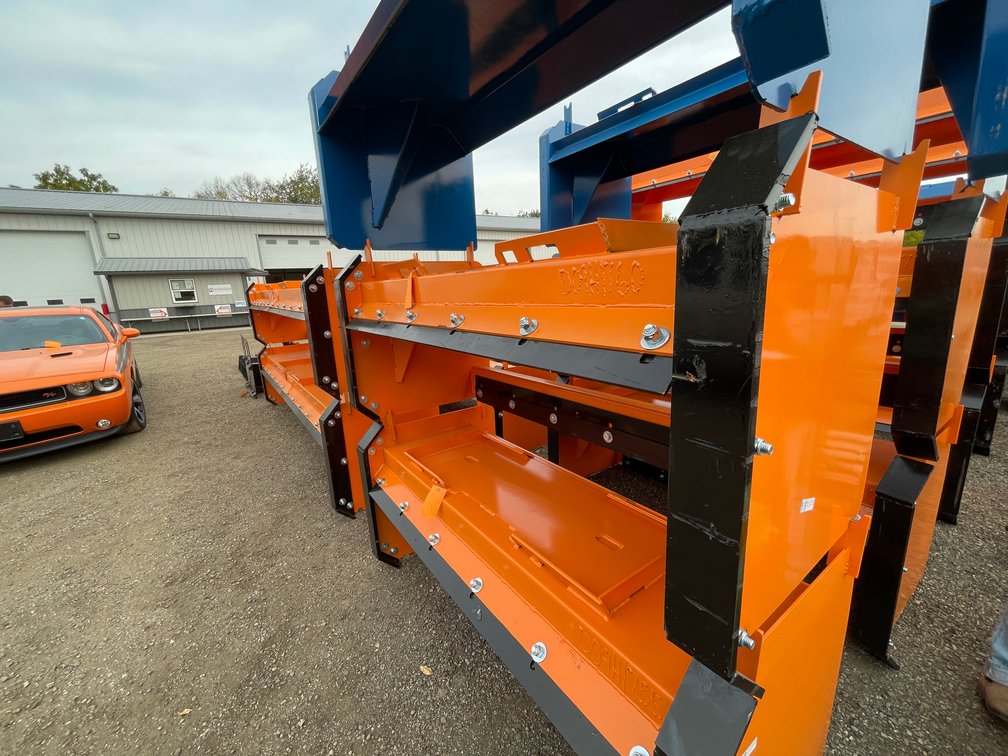 6' Skid Steer Snow Pusher with Pull Back Steel Blade