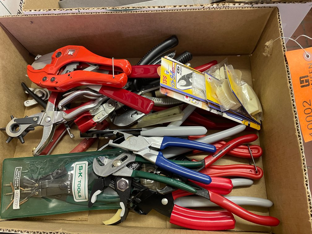 S-K Spring Ring Pliers, Channel Locks, and Soft Touch Pliers