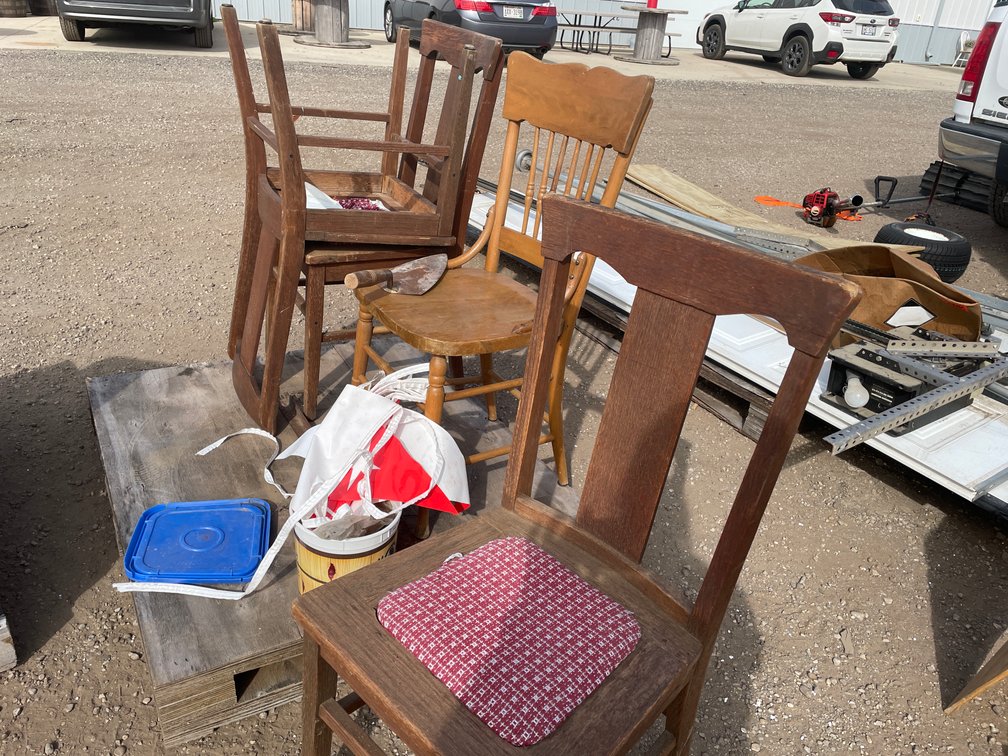 Pallet of Wooden Chairs