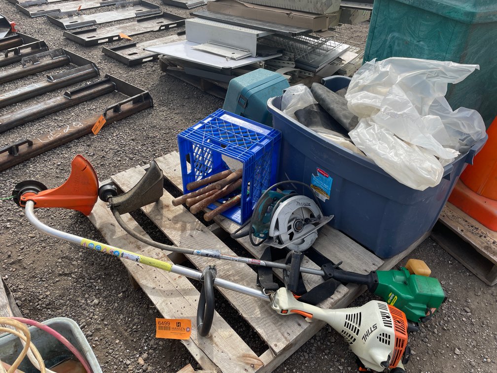 Pallet of Shop and Yard Supplies
