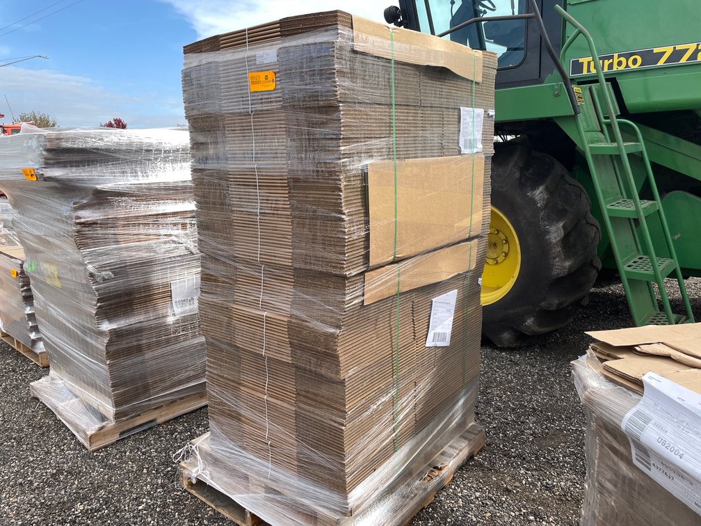 Large Pallet of New Cardboard Boxes