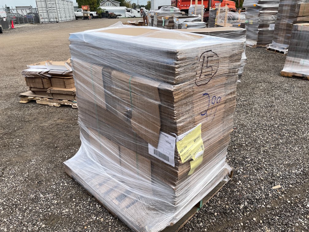 Pallet of New Cardboard Boxes