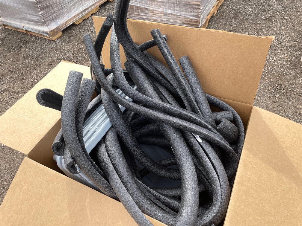 (4) Poly Trays with Pipe Covers