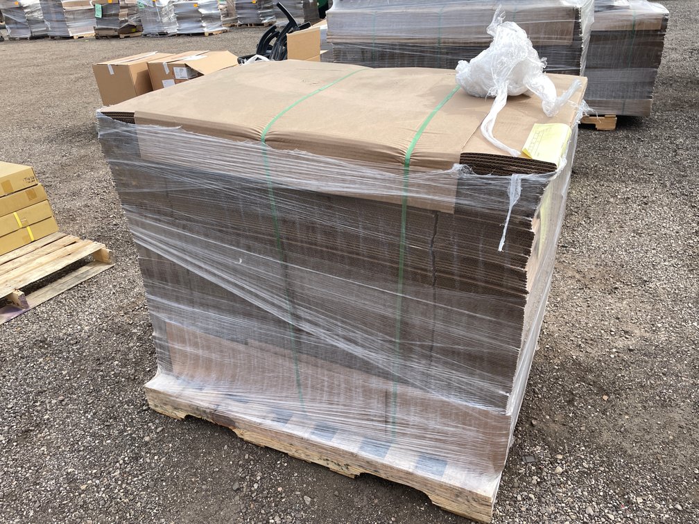 Pallet of New Cardboard Boxes